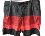 Billabong Board Shorts Mens Size 34 Lowtides  Red Gray Colorblock - $10.09
