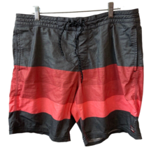 Billabong Board Shorts Mens Size 34 Lowtides  Red Gray Colorblock - $10.09