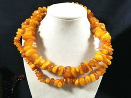 VTG Baltic Russian natural genuine Amber polished nugget strand necklace... - £668.92 GBP