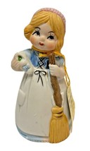 Vintage Bisque Porcelain Bell Cinderella Figurine Tag Merri Bells Jasco 1978 - £9.75 GBP