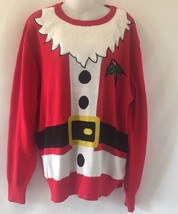 Well Worn Women’s Ugly Christmas Sweater Santa  Size XLarge NWTS - £15.07 GBP