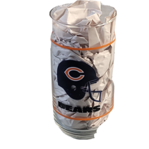 Chicago Bears 16 Oz Nfl / Mobil Vintage Straight Side Acl Drinking Glass - £6.62 GBP