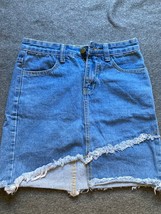 Denim Mini Skirt Women High Waist Package Hip Pocket tassel jean Mini fr... - £10.79 GBP