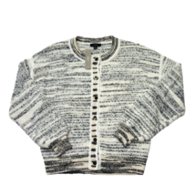 NWT J.Crew Space-dyed Textured Cardigan in Black Natural Ivory Sweater S - £56.05 GBP