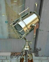 Antique Tripod Lamp Studio Floor Searchlight Hollywood Decor Lamps Chrome Gift - £134.16 GBP