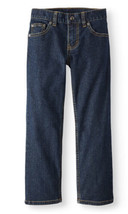 Wonder Nation Boys Dark Blue Denim Jeans Size 6 Relaxed Fit Adjustable W... - £14.37 GBP