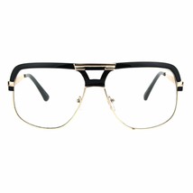 Mens Clear Lens Glasses Flat Top Square Designer Fashion Eyeglasses - £15.56 GBP+
