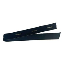 Authentic Velvet WIDE 1.5&quot; CHANEL Black &amp; Gold Ribbon GIft Wrap Crafts Fancy - £15.12 GBP