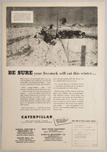 1953 Print Ad Caterpillar CAT D2 Diesel Crawler Tractors in Snow Feeding... - $19.78