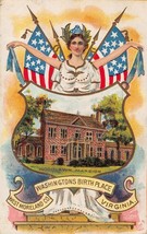 Westmoreland Va~Woodlawn MANSION-WASHINGTON&#39;S BIRTHPLACE~1909 Patriotic Postcard - £10.39 GBP