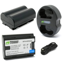 Wasabi Power Battery (2-Pack) & Dual Charger For Np-W235 & Compatible  - £61.77 GBP