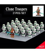 21pcs Star Wars General Pong Krell and Horn Company Clone Troopers Minif... - $32.99