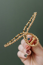 Gold Twist Large Alloy Hair Clip - $52.86 MXN