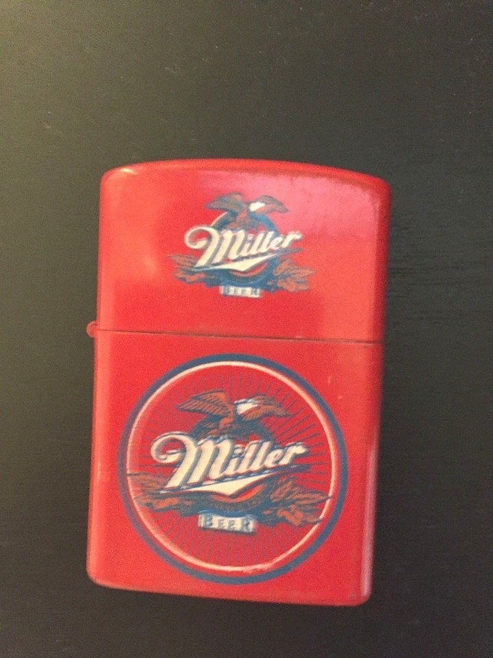 MILLER RED BEER CIGARETTE / CIGAR OIL LIGHTER - $3.95