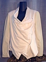INC International Concepts Cardigan Women&#39;s Jacket Creme Beige non leather #187 - £5.56 GBP