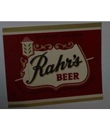 Rahr&#39;s   Green Bay WIS Bottle Label    inv 74 - $5.00