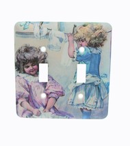 3d Rose Little Girls On Laundry Day Toggle Switch 5 x 5 Inches - £6.99 GBP
