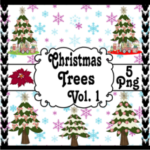 Christmas Trees Digital Clipart Vol. 1 - £0.99 GBP
