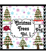 Christmas Trees Digital Clipart Vol. 1 - $91.32 MXN