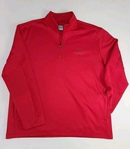 Callaway Mens Size XL Red Quarter Zip Performance Ribbed Sleeve Golf Jac... - $24.63