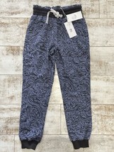 $148 Calme Johnny Was High Waisted Updated Joggers Blue XS Animal Print NEW - £44.04 GBP
