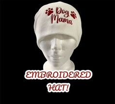 Beanies Embroidered &quot;Dog Mama&quot; Beanie Hats Winter Hats Gift for Her - £11.98 GBP