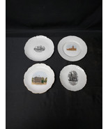 Early 1900s Maine Souvenir Plates &amp; Bowls Lot Of 4 Various Towns &amp; Build... - $37.04