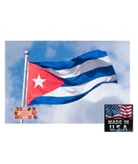 USA Made CUBA Flag BANDERA DE CUBAN 3x5 Foot Super-Poly Banner Cubano Cu... - £7.91 GBP