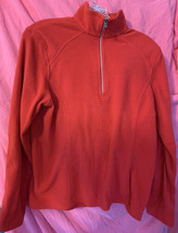 Lands End Red Polartec fleece zip pull-over jackets sweatshirts Tops S 6-8 - £9.06 GBP