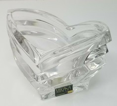 Candle Holder Mikasa Glass Ribbed Diamond Oval Shaped Vintage Germany - £12.21 GBP