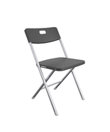 Resin Seat &amp; Back Folding Chair, Black - $628.35 MXN