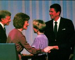 Jimmy Carter Ronald Reagan 1980 Presidential Debate UNP Chrome Postcard E4 - $3.91