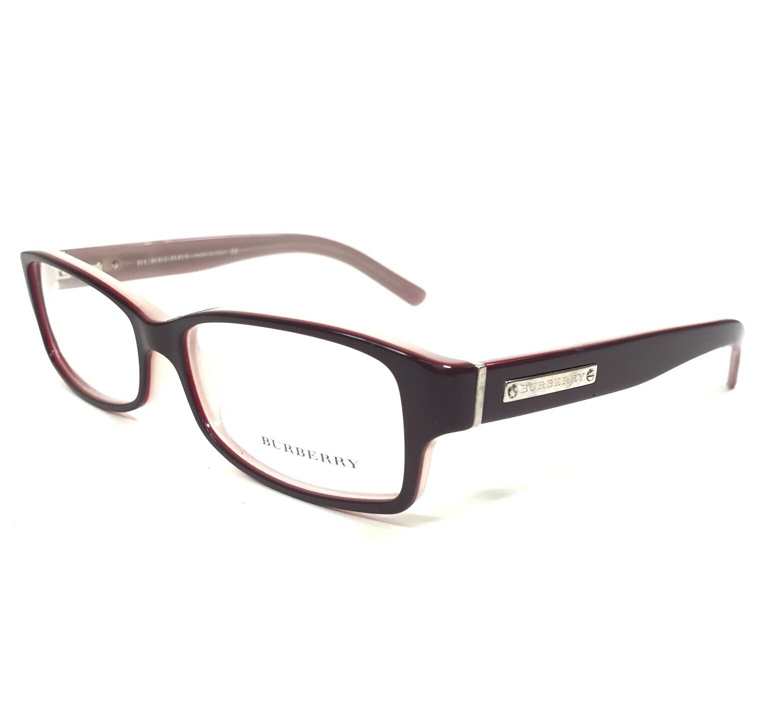 Primary image for Burberry Eyeglasses Frames B 2037 3093 Burgundy Red Pink Rectangular 53-15-135