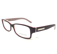 Burberry Eyeglasses Frames B 2037 3093 Burgundy Red Pink Rectangular 53-15-135 - £87.55 GBP