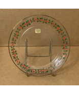 Arcoroc Holly &amp; Berry Christmas Plate Gold Trim 1993 Made In France Coll... - €12,24 EUR
