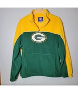 Green Bay Packers Mens Pullover Sweatshirt XL Yellow Green Zip Neck - £15.70 GBP