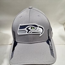 Seattle Seahawks New Era 39thirty 3930 NFL Flex Cap Hat M/L  NWOT Gray - €17,18 EUR