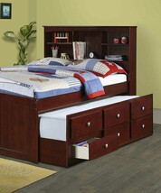 Landon Full Captains Bed with Bookcase Headboard - £1,104.55 GBP