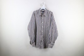 Vintage Gap Mens Size Large Baggy Fit Striped Collared Button Down Shirt Cotton - £31.11 GBP