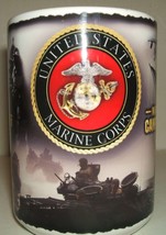 USMC US Marine Corps ceramic tall coffee mug Camp Pendleton, California - £11.99 GBP