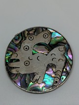 Vintage Sterling Silver 925 Taxco Mexico Abalone Pendant Brooch - £47.12 GBP