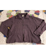 J Jill Cotton Silk Blend Cardigan Sweater Cottage Medium Purple - $25.97 CAD
