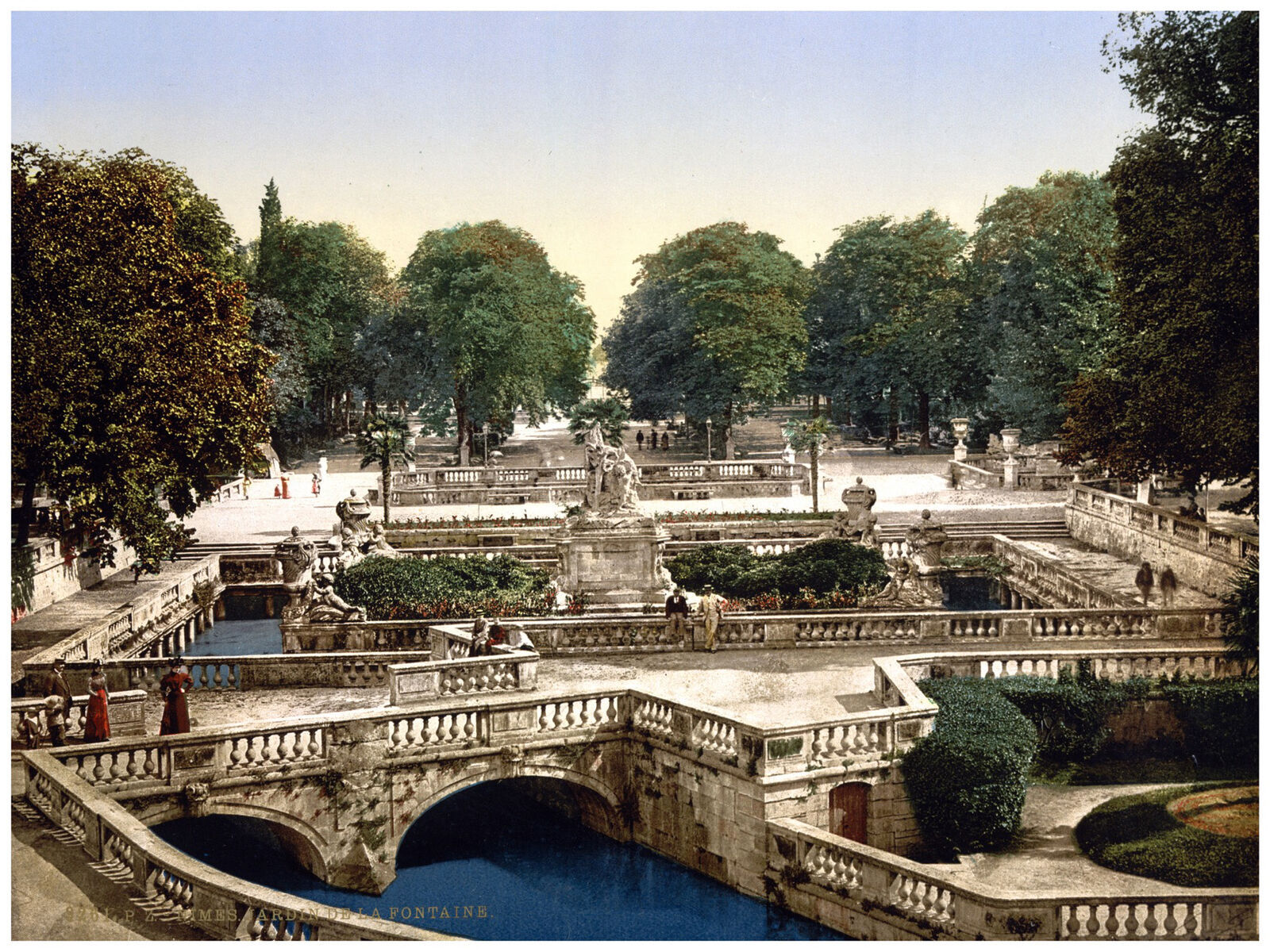 2851 Nimes garden fountain quality Poster.European Decorative Art.Home D... - $16.20+