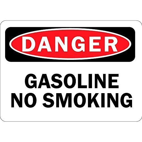 Kent Sparks Warning Metal Tin Sign - Danger Gasoline No Smoking Metal Al... - $9.00