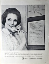 Bell Telephone System Woman Home phone local calls -1962 Vintage Print Ad - $174.59 MXN