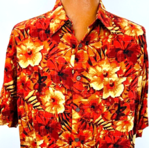 Ocean Pacific Hawaiian Aloha XL Shirt Hibiscus Flower Plumeria Coconut Buttons  - £40.17 GBP
