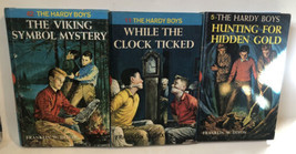 The Hardy Boys Books Lot Of 3 Viking Symbol Mystery, While The Clock Ticked, - £10.19 GBP