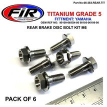 TITANIUM REAR BRAKE DISC MOUNT BOLTS BOLT KIT YAMAHA YZ250 98-21 1998-2021 - £21.84 GBP