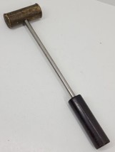 VTG Brass Hammer Mallet Hand Tool Machinst Jeweler Wood Handle Steel Sha... - £19.25 GBP