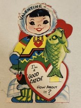 Vintage Valentine Greeting Card I’m A Good Catch Box4 - $3.95